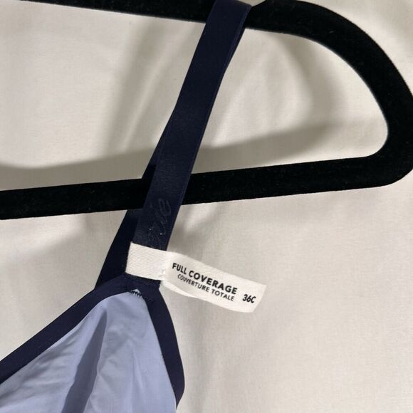 New Smoothez Aerie Bralette Women's 36C Blue Sheer Hook Eye Underwire - Picture 3 of 7